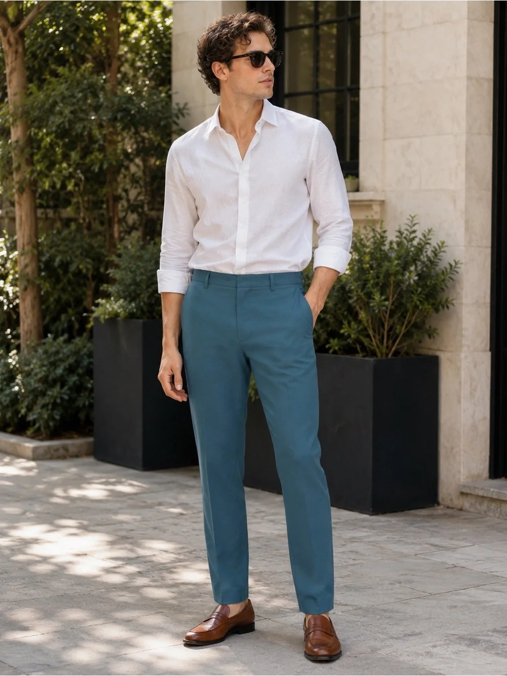 NWT BROOKS BROTHERS‎ CHINO PANTS BLUE 30x32